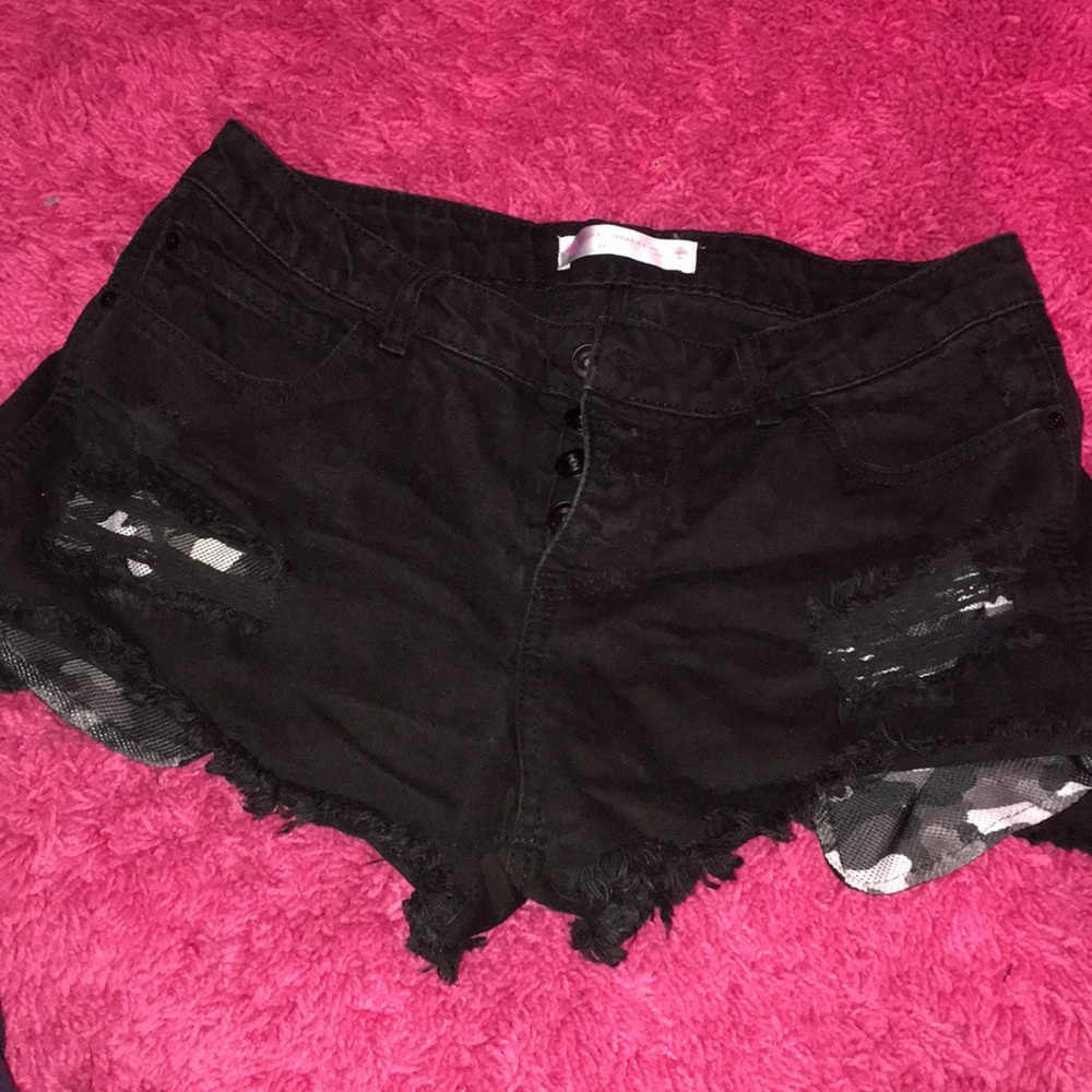 Black Camo Shorts